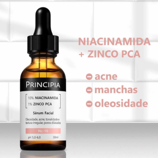 Sérum Principia Niacinamida 10% + Zinco PCA 1% - Anti-Acne e Controle de Oleosidade