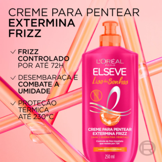 Creme Para Pentear L'Oréal Paris Elseve Liso dos Sonhos 250ml