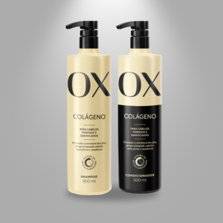 Kit OX Colágeno - Shampoo 500ml + Condicionador 500ml - Reconstrução Capilar