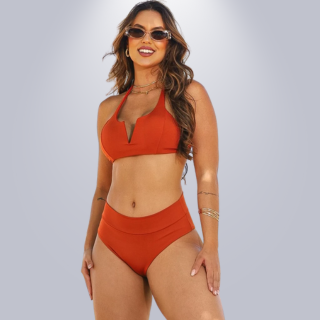 Biquíni Forrado de Amarrar Hot Pant com Bojo removível Premium