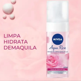 NIVEA Mousse de Limpeza Micelar Aqua Rose com Água de Rosas Orgânica 150ml