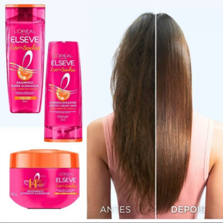 Kit Liso Dos Sonhos L'Oréal Paris Elseve Shampoo 200ml + Condicionador 200ml + Creme De Tratamento 300g