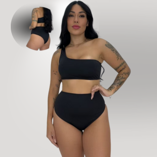 Conjunto Biquíni Hot Pant Top Uma Alça