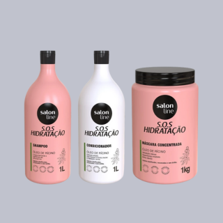 Kit SOS Hidratação Turbinada Shampoo Condicionador E Máscara