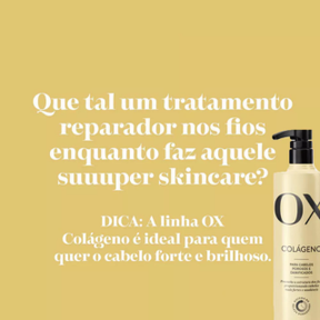 Kit OX Colágeno - Shampoo 500ml + Condicionador 500ml - Reconstrução Capilar