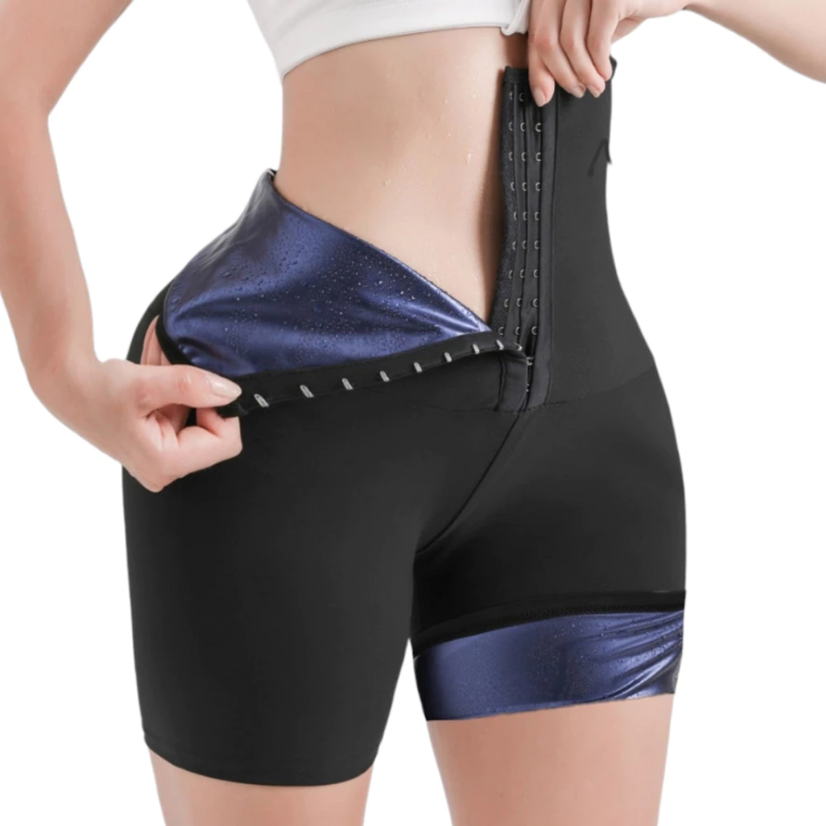 Bermuda Sauna Modeladora Premium – Efeito Térmico Potente + Compressão Ajustável para Definição e Resultados Visíveis