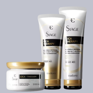 Combo Siàge Eudora Cica-Therapy: Shampoo 250ml + Condicionador 200ml + Máscara Capilar 250g