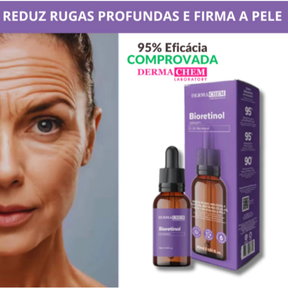 Kit antissinais Protetor solar Rosto FPS 60 + espuma cremosa + Bioretinol Dermachem