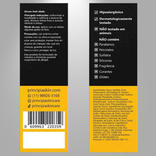 Sérum Principia Vitamina C 10% + Ácido Ferúlico 0,5% - Antioxidante e Clareador