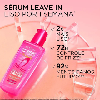 Sérum Capilar L'Oréal Elseve Liso dos Sonhos - Alinhamento por 1 Semana
