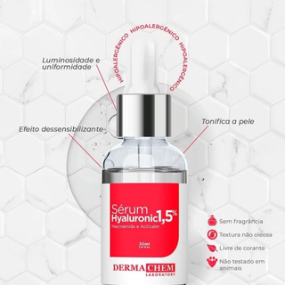 Sérum Hyaluronic Dermachem com Ácido Hialurônico e Niacinamida 30ml