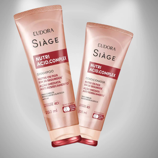 Kit Siage Shampoo 250ml + Condicionador 200ml - Nutri Acid.Complex EUDORA