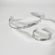 Conjunto de Choker, Pulseira e Brinco Aro, banhado a Ouro 18k e Prata 925