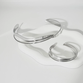 Conjunto de Choker, Pulseira e Brinco Aro, banhado a Ouro 18k e Prata 925