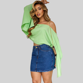 Saia Jeans Curta Premium