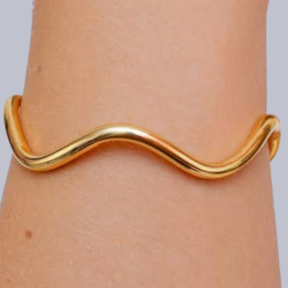 Choker Aro Ondulado e Pulseira Conjunto