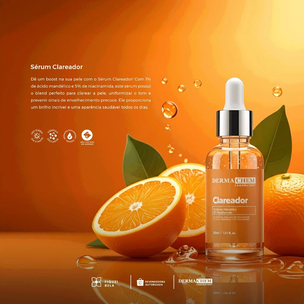 Sérum Facial Clareador Dermachem 30ml - Uniformizador de Tom